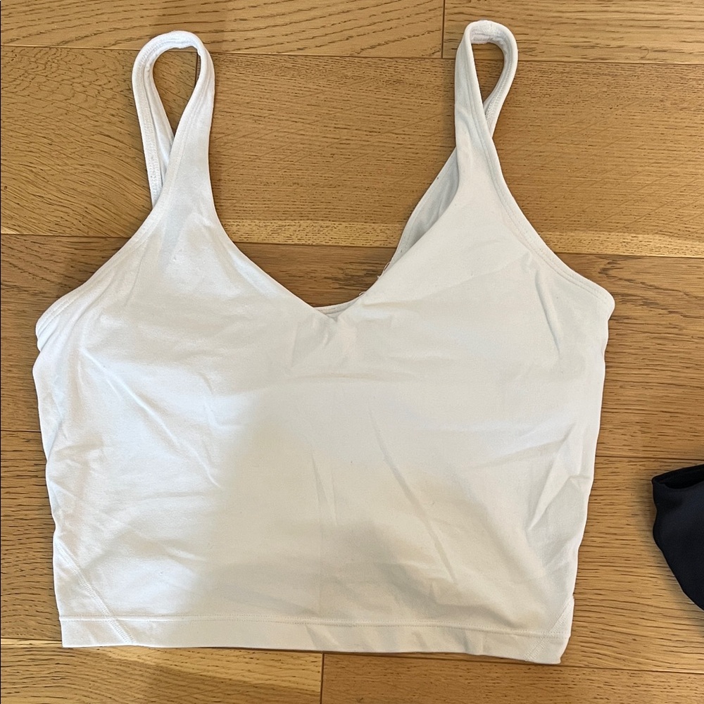White Cropped Tank Top